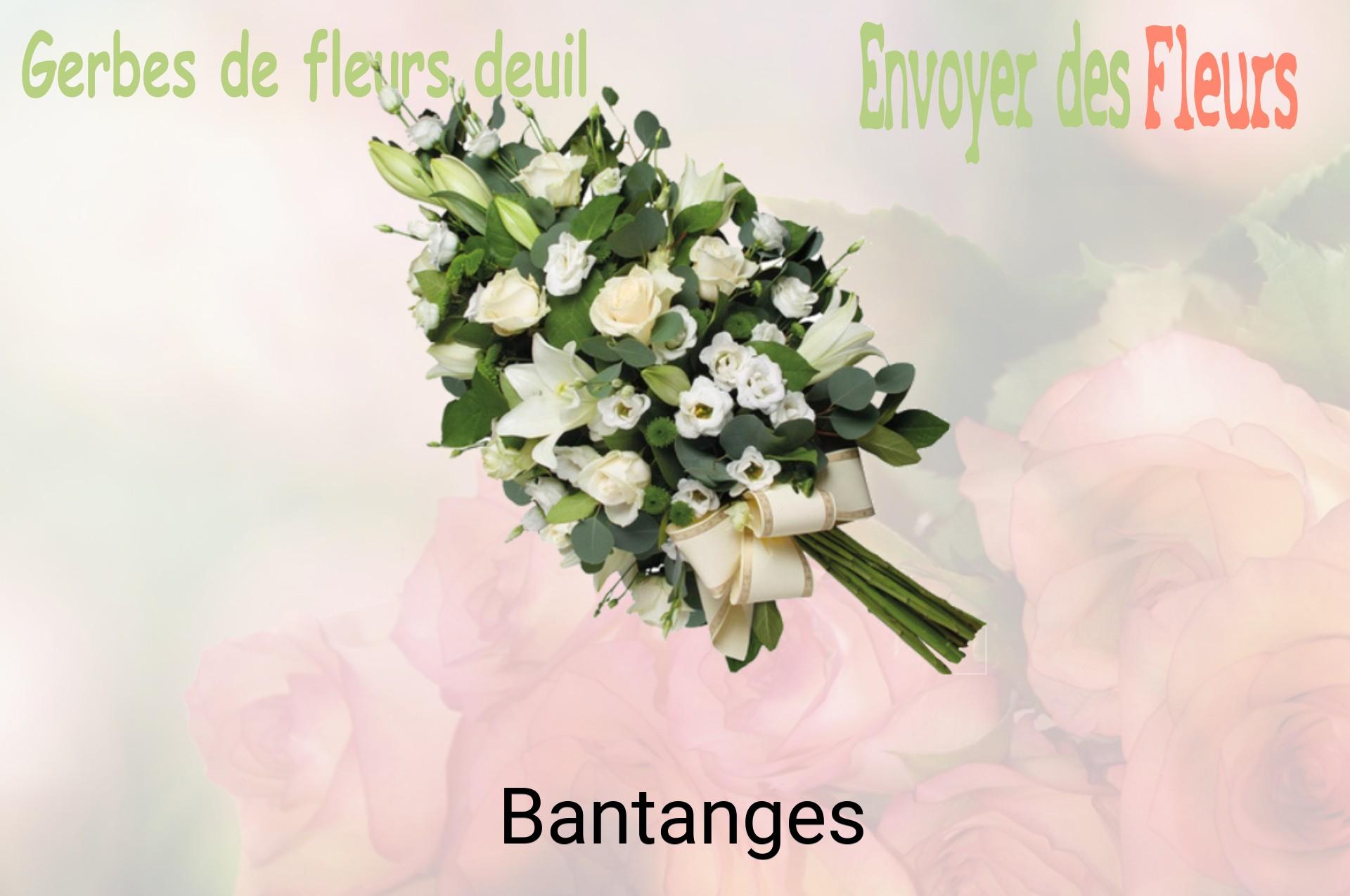 Gerbe de fleurs de deuil livrée à Bantanges